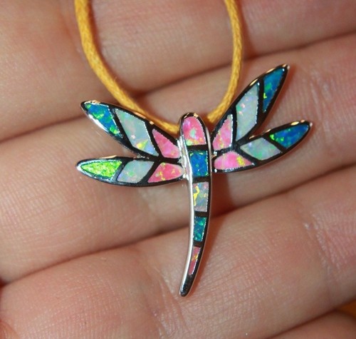 Inlaid fire opal necklace - opal,