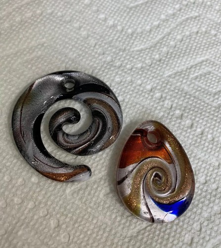 Art glass gold stone multi - art, 2